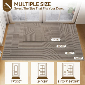 QiCaiJia absorbent entrance mat capturing moisture for dry floors after rain