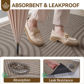 QiCaiJia dirt-resistance door mat minimizes mud and dust at the doorway