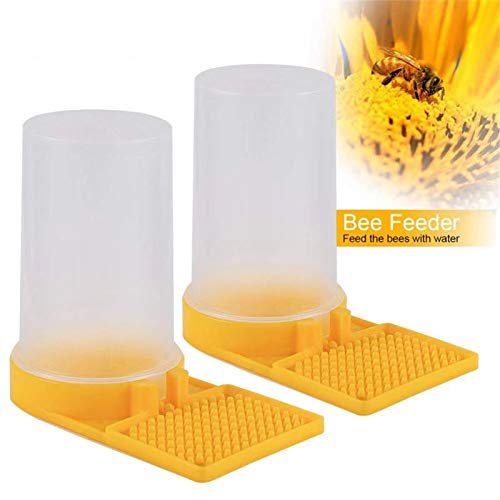 Qicfrk bee water feeder transparent container allows water level monitoring without disturbance.
