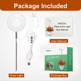 Qicodu compact desk light suits home offices and shelves for thriving greens.