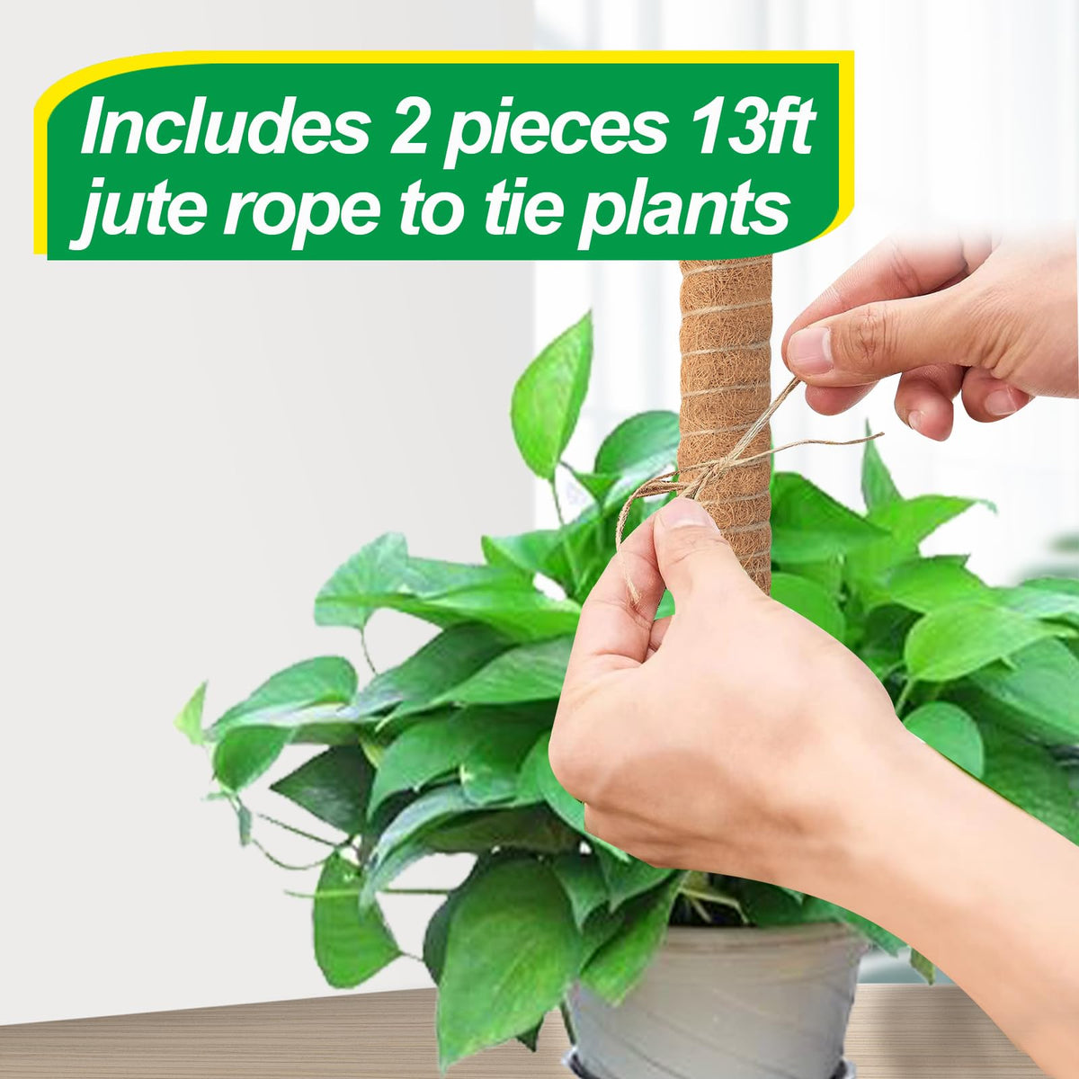 Qicodu moss pole with PVC core stays rust-free and durable.