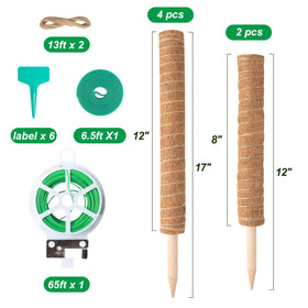 Qicodu bundle includes twist ties and rope for secure staking and training.