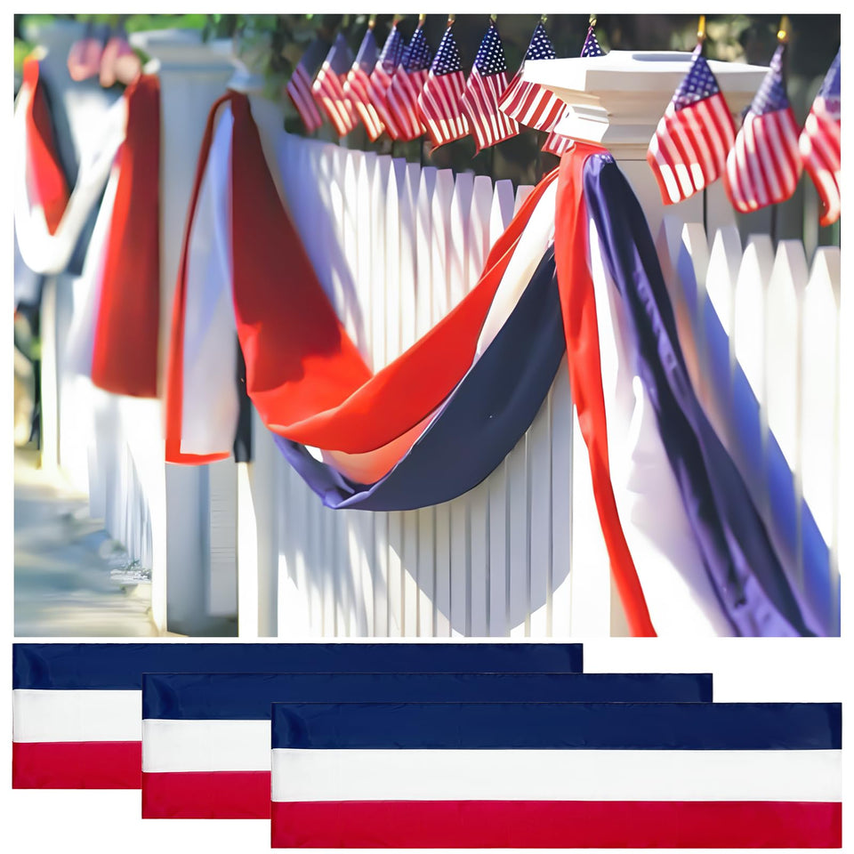 QIDSJCCBD 2x20 ft banner with red white blue focus for outdoor patriotic display.