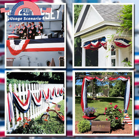 QIDSJCCBD American banner set offers three pieces for flexible setups.