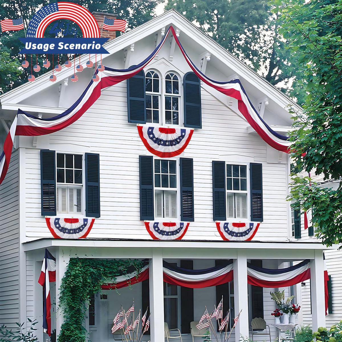 QIDSJCCBD DIY-friendly patriotic banner ideas for customization.