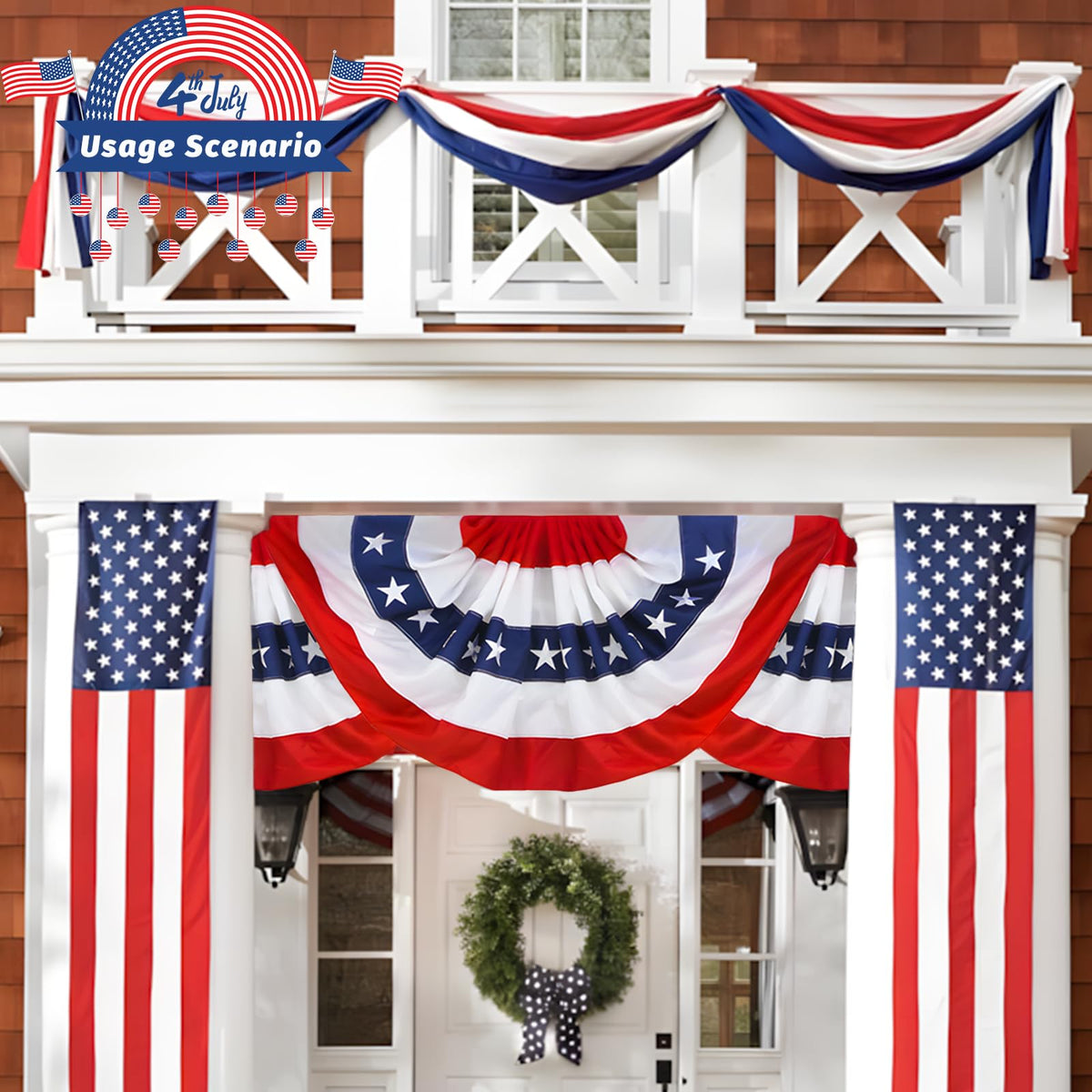 QIDSJCCBD weather-resistant bunting for vibrant, long-lasting outdoor decor.