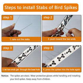 QIEGL Spikes suitable for roofs, chimneys, and posts.