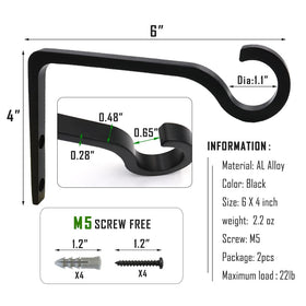 QIEGL bracket in-use with lantern demonstrates decorative shepherds hook style