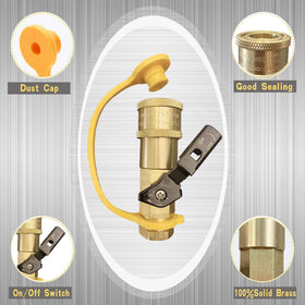 Qieoyk 3/8 flare to 1/4 NPT adapter for flexible grill hookups.