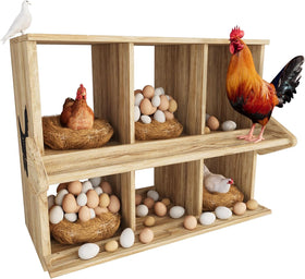Qifeila chicken nesting box with 6 compartments for organized egg laying