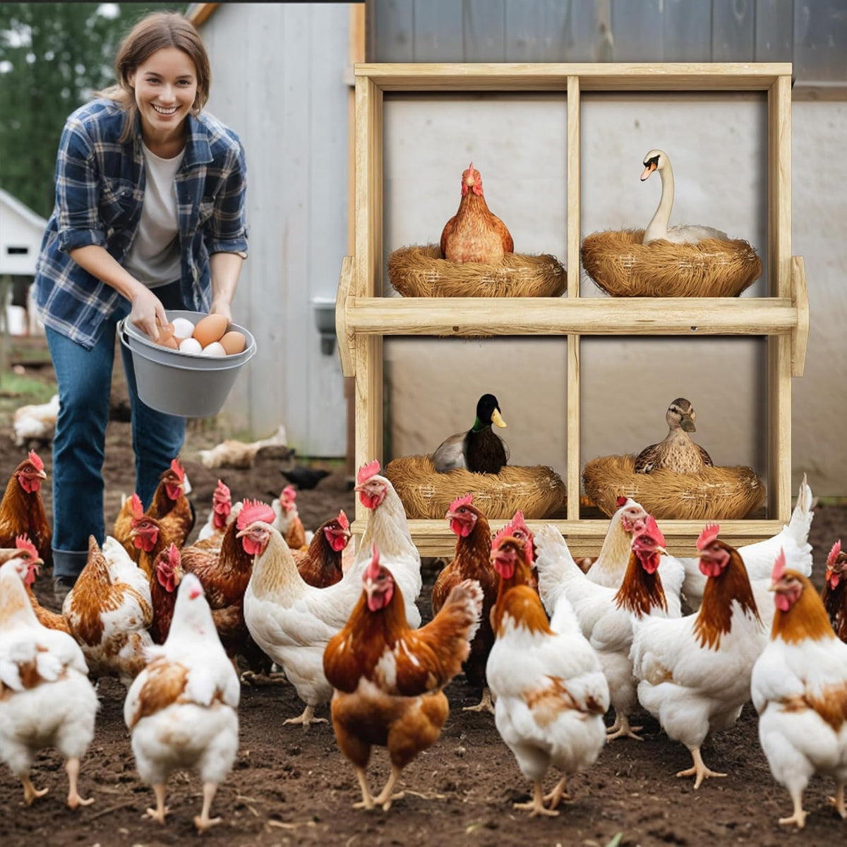 Qifeila well-ventilated nesting space for clean eggs and hens' comfort