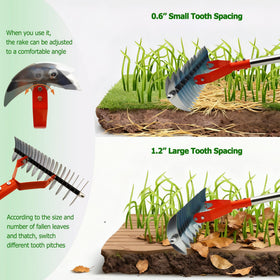 Qikstren Durable steel rake with reinforced neck resists bending