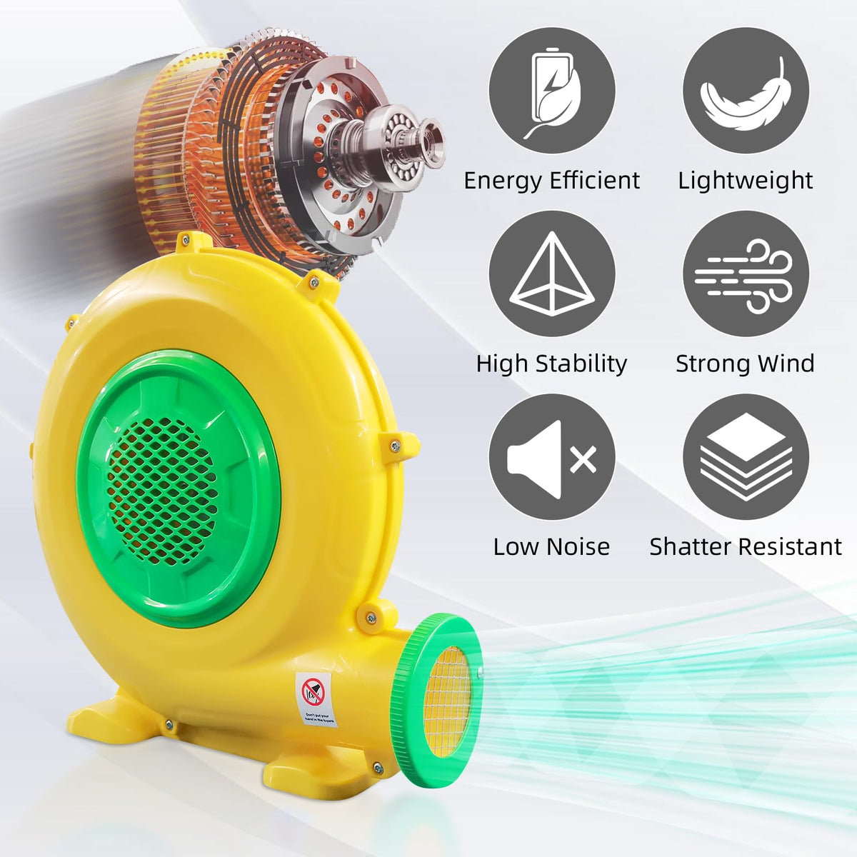 QILEBA fireproof plastic body ensures durable, safe operation.