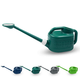 Qilebi 1-gallon watering can with durable plastic for easy indoor plant care.