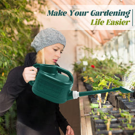 Qilebi long-spout watering can enables precise watering without bending.