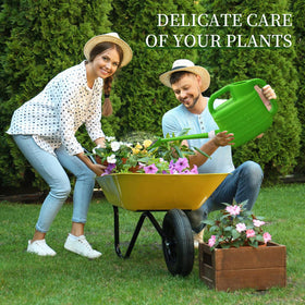 Qilebi 2 gallon watering can side profile showing large capacity