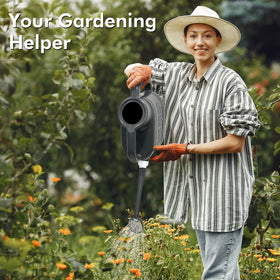 Qilebi 2-gallon watering can with stainless sprinkler head for adjustable spray