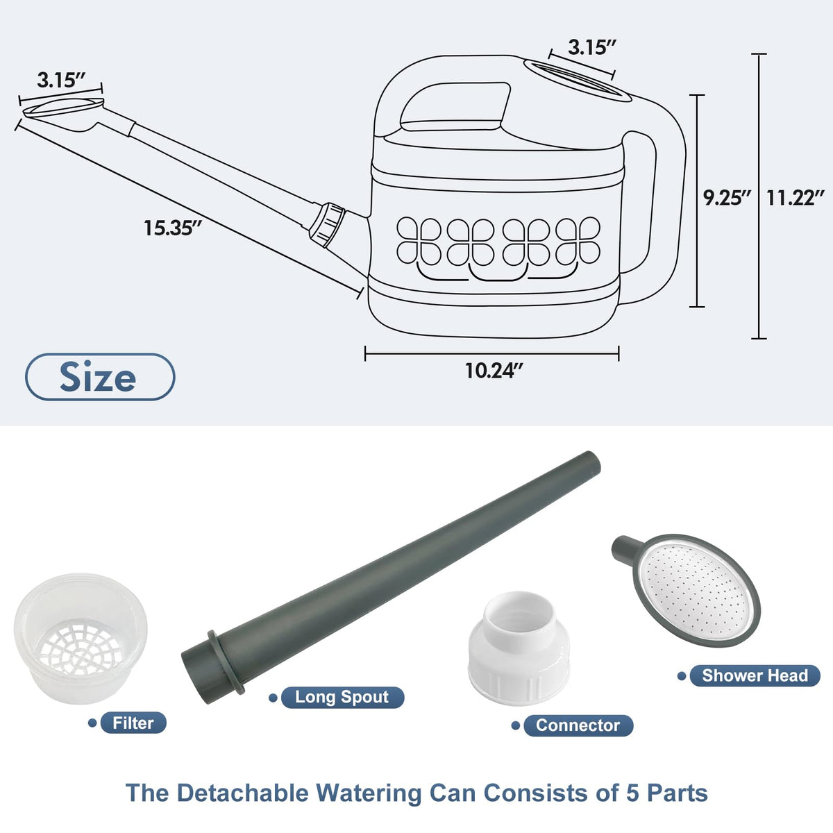 Qilebi wide-opening design for quick, spill-free filling
