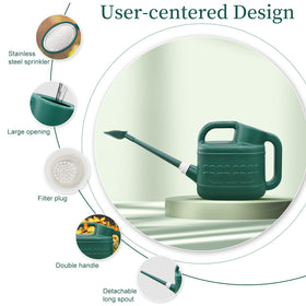 Qilebi ergonomic double-handle design offers comfortable lifting and controlled pouring