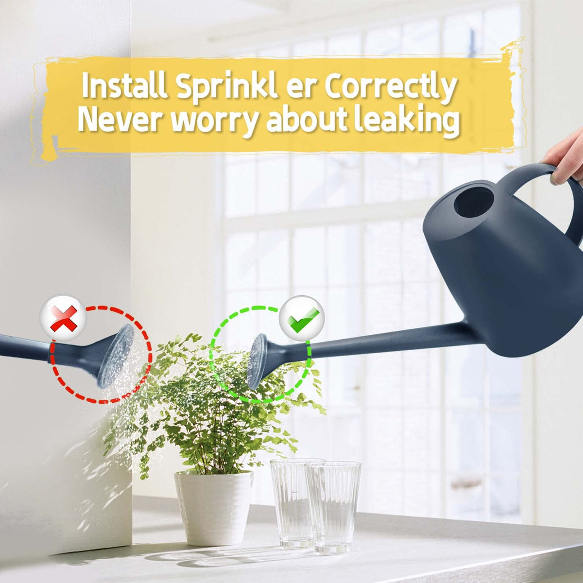 Qilebi 1-8l large capacity reduces refills during gardening sessions