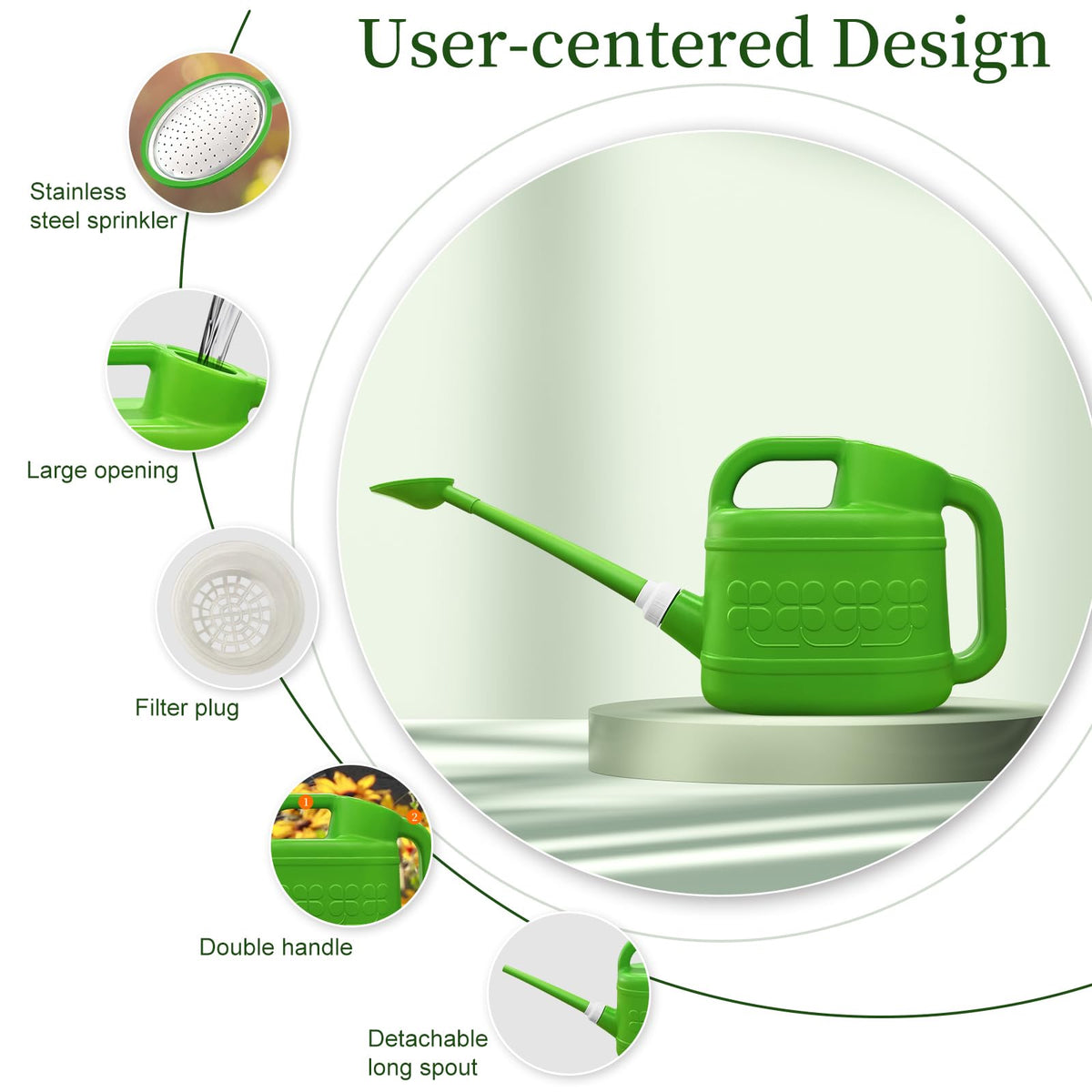 Qilebi ergonomic double-handle design for comfortable lifting