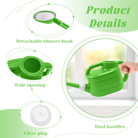 Qilebi ergonomic dual-handle watering can for comfortable pouring.