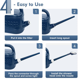 Qilebi water can with filter plug protects the nozzle from impurities