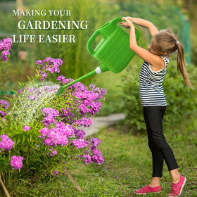 Qilebi watering can in garden setting ready for outdoor care