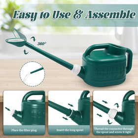 Qilebi 2-in-1 design offers fine spray or root watering.