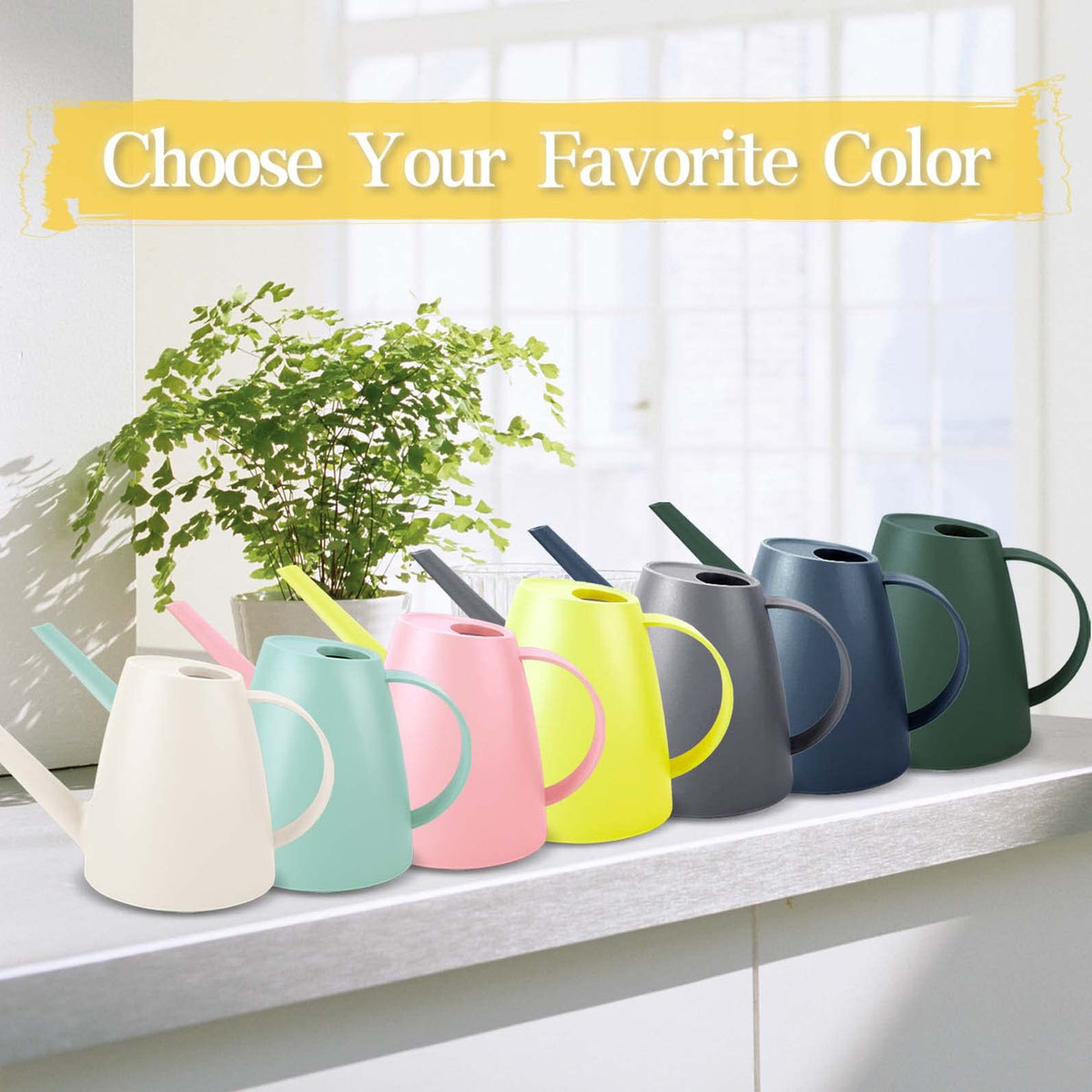 Qilebi versatile can for indoor plants, gardens, and outdoor tasks.