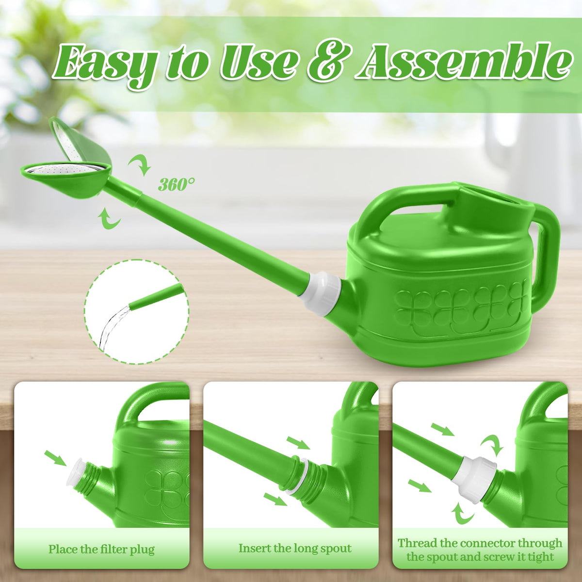 Qilebi 1 gallon can with wide top opening for quick filling and cleaning.