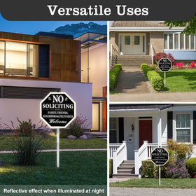 Polite tone signage suits homes and small businesses