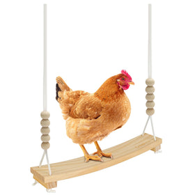 Qinfly arc-shaped chicken swing board supports snug roosting inside the coop