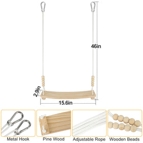 Qinfly arc-shaped swing rope with beads for durable setup in the coop