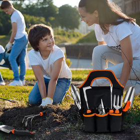 QINGFANGLI 10-piece set covers weeder, trowel, snips, and more for versatility.