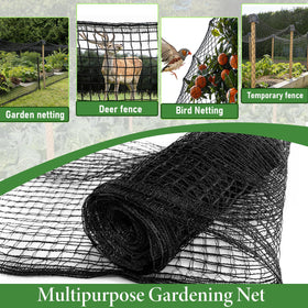 Qinheesiu Deer Netting keeps deer and small critters out while letting air through.