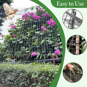Qinheesiu Deer Netting bottom anchor stakes secure the netting neatly.