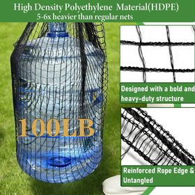 Qinheesiu Deer Netting reinforced-edges closeup shows sturdy rope edges for quick secure anchoring.