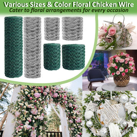 Qinheesiu green chicken wire kit ideal for wedding bouquets and centerpieces