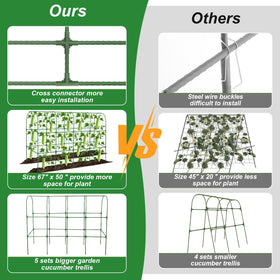 Qinzave trellis features a durable plastic-coated steel core