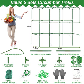 Qinzave garden trellis kit includes all parts for easy setup