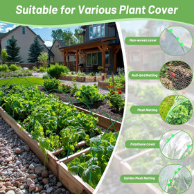 Qinzave sunshade cloth setup highlights flexible garden hoop systems for managing sun exposure.