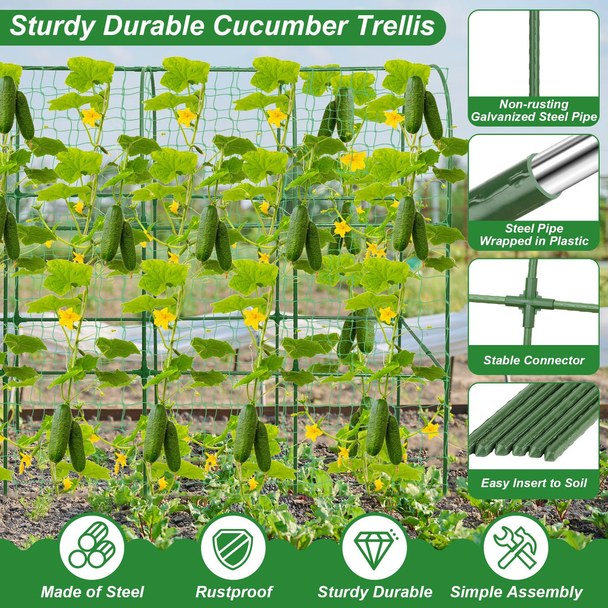 Qinzave U-shaped arch provides stable support for climbing vegetables