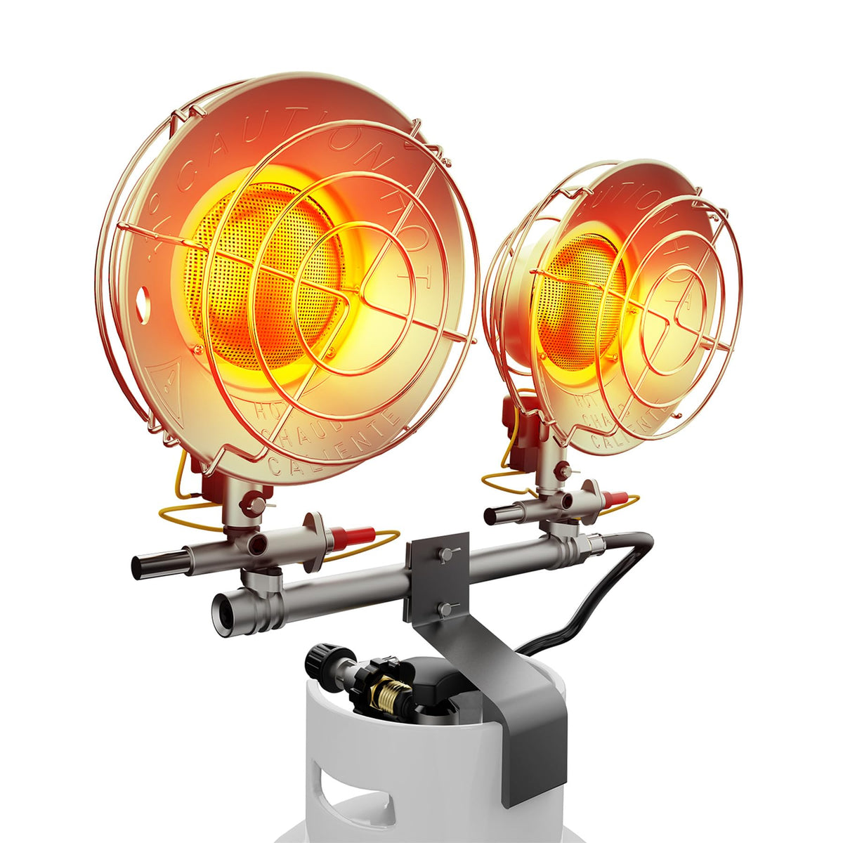 QIOMALA 30000 BTU propane heater with dual-head warms outdoor spaces.