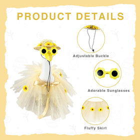 QIONG sunflower outfit adds bright color and seasonal charm to yards.