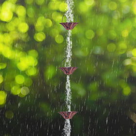 Close-up of handcrafted lotus cups showing wide tops and tapered bottoms.