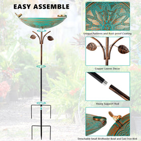 Qipade sturdy five-prong stake ensures stable setup on lawn or patio.