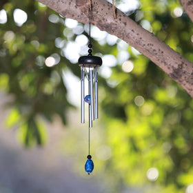QIPAN indoor mini wind chimes black add a calming decorative touch to any room.