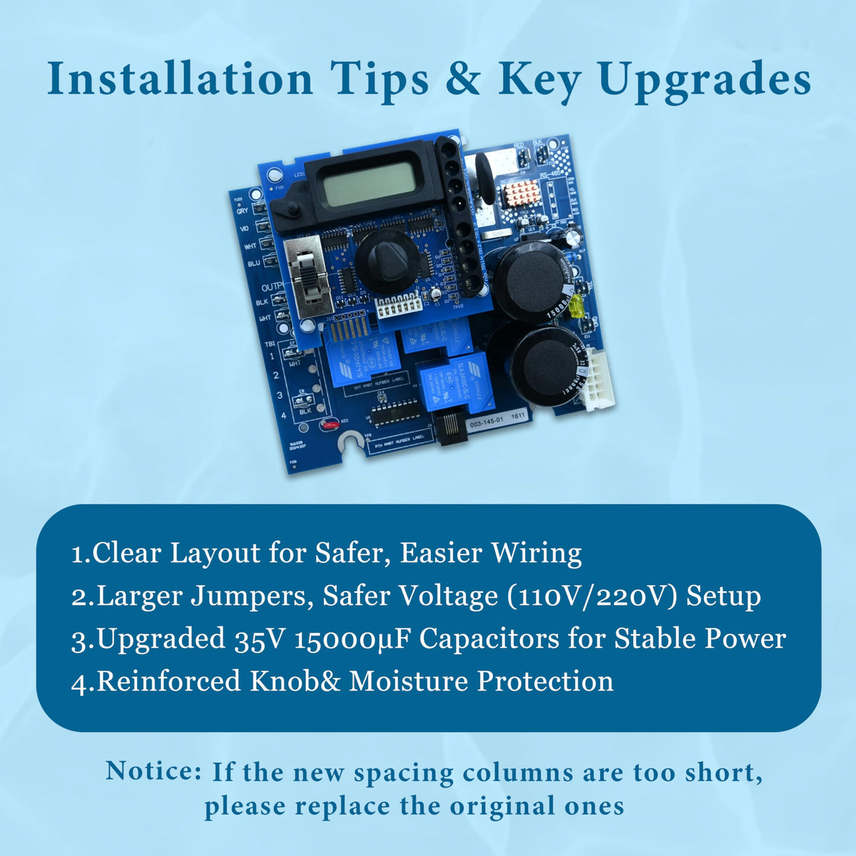 QIQIBABA GLX-PCB-RITE kit unboxing image revealing replacement bundle.