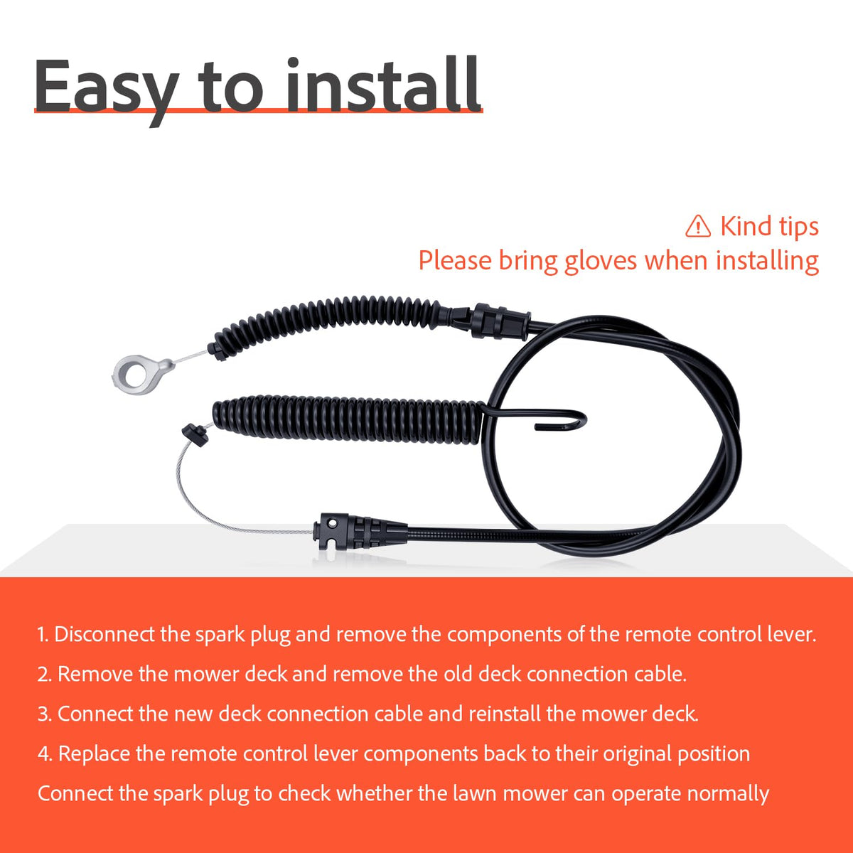 Qissiq deck cable eye-end detail showing secure connection for replacement
